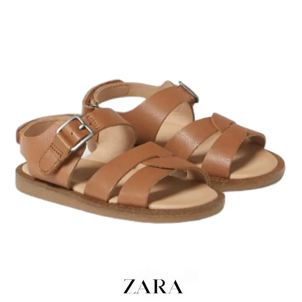 ZARA Kids | Brown | LEATHER SANDALS